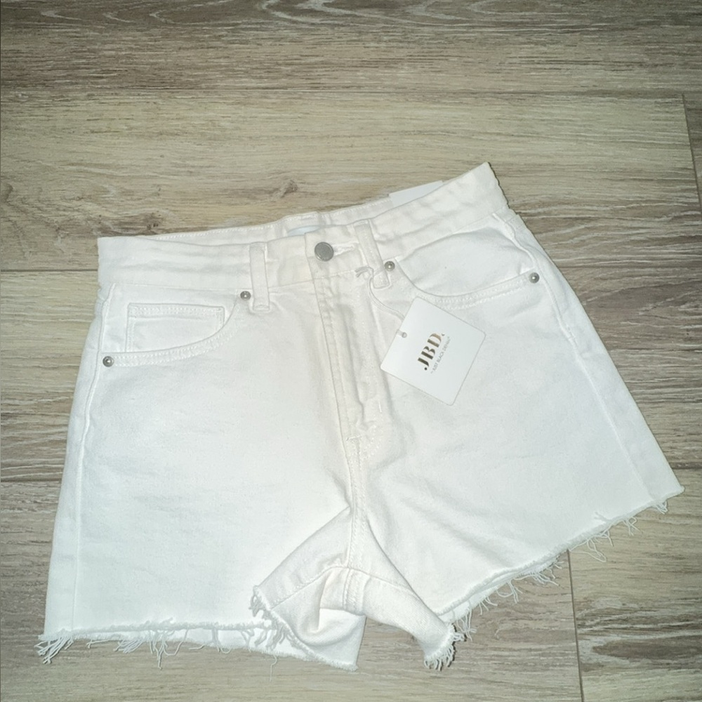 Just Black Denim White Jean Shorts